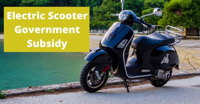 Electric Scooter Government Subsidy